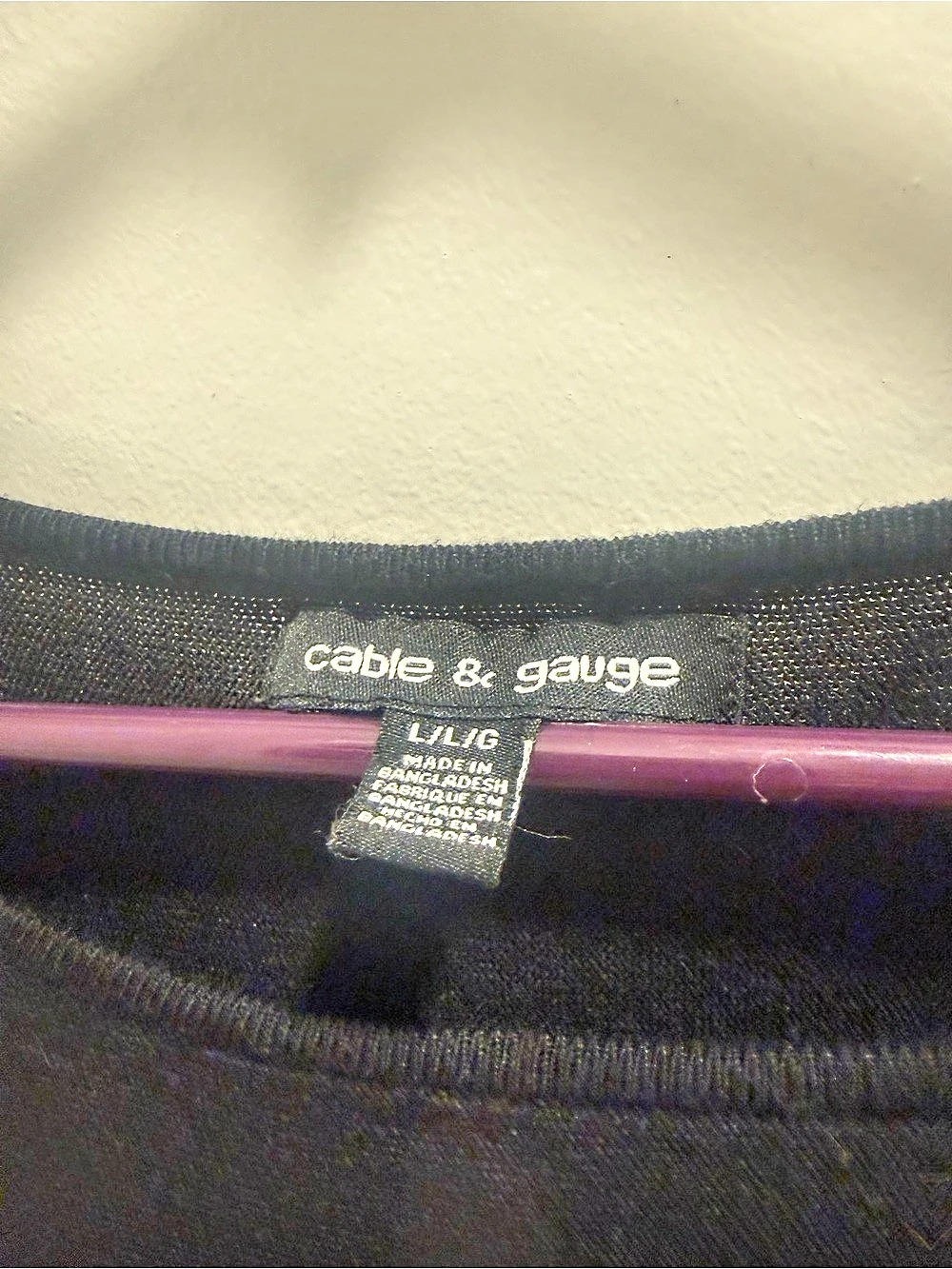 cable & gauge Black Draped Tunic Size Large